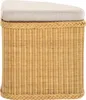 KRINES HOME Rattan Wäschekorb Wäschetruhe Sitz gepolstert Produktbild-Vorschau 3