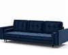 Sofa mit Schlaffunktion und Bettkaste Couch Dunkelblau Produktbild-Vorschau 2