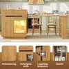 Îlot de cuisine Flieks avec table coulissante, armoire de Voir les images du produit 7