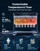 A multi-tank ultrasonic cleaner with customizable temperature and timer settings, showing different cleaning applications. Náhľad obrázku produktu