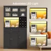 BEALIFE Küchenhochschrank 100x40x180 cm mit LED-Licht, Produktbild-Vorschau 5