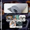 A collage of images showing different uses of a gray fabric material, including in a camper van, on furniture, for pets, DIY projects, and car doors. Produktbild-Vorschau