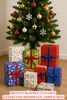 A Christmas tree with ornaments and lights, surrounded by wrapped gifts. Produktbild-Vorschau