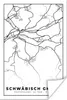 MuchoWow® Poster Schwäbisch Gmünd - Karte - Stadtplan Produktbild-Vorschau 1