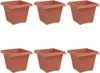 vidaXL Quadratischer Blumentopf 6 stk. Ziegelrot 20 x 20 x Produktbild-Vorschau 1
