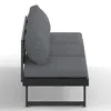 home24 Loungesofa - Aluminium / Polyester - Grau / Produktbild-Vorschau 5