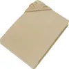 A folded beige fitted sheet is shown against a white background. Produktbild-Vorschau