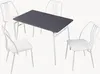 A dining set with a rectangular table and four chairs. Anteprima dell’immagine prodotto