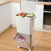 Livingandhome Mülleimer 38L mit 4 Rollen – 2-geteilt für Produktbild-Vorschau 1