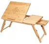 CASARIA® Laptoptisch Bambus Höhenverstellbar mit Schublade Produktbild-Vorschau 1