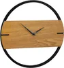 Relaxdays Wanduhr Holzoptik, modern, analog, Uhr für Küche, Produktbild-Vorschau 1
