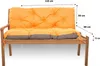 oranžový vankúš na záhradnú lavičku| veľkosť 110x60x50| Náhľad obrázku produktu 4