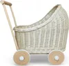 Puppenwagen aus weiden in der Farbe ecru 48x30x45cm - Produktbild-Vorschau 1