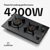 Płyta gazowa Klarstein Goldflame Nano, 2 palniki mosiężne, Podgląd zdjęcia produktu 2