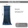 A diagram showing the dimensions of a curtain, with a sample curtain displayed. Voir les images du produit