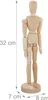 Relaxdays Gliederpuppe 2er Set, 30 cm große Zeichenpuppe, Produktbild-Vorschau 4