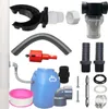 A collection of plumbing and water collection components arranged on a white background. Produktbild-Vorschau