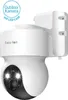 A white outdoor security camera with LED lights is mounted on a white bracket against a white background. Anteprima dell’immagine prodotto