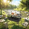 Outsunny Campingtisch Klapptisch mit Netzfach, Tragetasche, Produktbild-Vorschau 8