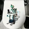 GKA WC Deckel Aufkleber Skelett mit Handy auf WC Produktbild-Vorschau 1
