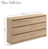 Kommode mit 6 Schubladen 140 cm Breite Kommode sonoma Holz Produktbild-Vorschau 2