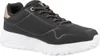 A single black Skechers Uno Lite sneaker with white soles and gold accents is shown from a side angle against a white background. Voir les images du produit