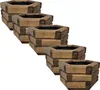 HolzGarden 5 ks Drevený Kvetináč 30x20x26 cm Šesťuholníkový Náhľad obrázku produktu 1