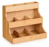 Organizer na herbatę Relaxdays, 9 przegródek, z bambusa, Podgląd zdjęcia produktu 7