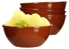 4er-Set Servier-Schale Ø 18cm Ton-Geschirr braun glasiert Produktbild-Vorschau 1