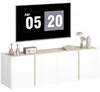 Meuble TV HOMCOM, meuble TV brillant avec 4 portes à Voir les images du produit 1