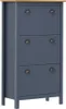 vidaXL Szafka na buty Hill Grey 72x35x124 cm lite drewno Podgląd zdjęcia produktu 5