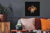 MuchoWow® Poster Elefant - Federn - Hut 50x50 cm - Produktbild-Vorschau 2
