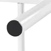 Close-up view of a white barre with a black rubber tip. Podgląd zdjęcia produktu