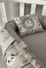 Jaju Baby Babynestchen mit Kopfkissen Baumwolle Panda Grau Produktbild-Vorschau 2