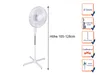 Reality Leuchten Standventilator weiß Produktbild-Vorschau 7