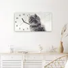 Wanduhr aus Glas mit Motiv Kitten Portrait- 60 x 30 cm - Produktbild-Vorschau 4