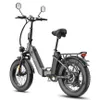 A studio shot of a gray electric fat bike with black accents, presented on a white background. Produktbild-Vorschau