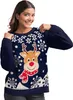 Winterpullover für Damen - Rentier Winter Strick Pullover Produktbild-Vorschau 1
