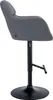 Barhocker TUBEL - Kunstleder Grau 57x59x97 cm Schwarz | Produktbild-Vorschau 3