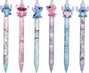 A collection of six Stitch-themed pens in pastel colors, arranged in a row against a white background. Podgląd zdjęcia produktu