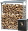 Aluminium Kaminholzregal Außen 143 x 70 x 185 cm Mit Produktbild-Vorschau 1