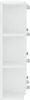 Side view of a white cabinet with shelves. Voir les images du produit