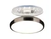 A ceiling light fixture with a white base and a silver rim, showing the LED lights inside. Produktbild-Vorschau