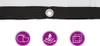 Close-up of a reinforced edge of a transparent tarp with grommets, accompanied by three feature icons. Produktbild-Vorschau