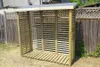 Kaminholzregal 2m³ mit Rückwand aus Holz KDI grün Produktbild-Vorschau 2