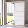 Schwebetürenschrank mit Spiegel in Sonoma Eiche/Weiß
Breite:	183 cm
Höhe: 218 cm	
Tiefe: 61 cm Náhled obrázku produktu