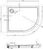Mexen Flow+ brodzik półokrągły asymetryczny lewy 100 x 80 Podgląd zdjęcia produktu 6