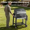 BBQ Holzkohle Grillwagen mit Deckel, Ablage und Produktbild-Vorschau 8