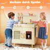 COSTWAY Dětská kuchyňka, dětská hračka včetně příslušenství Náhled obrázku produktu 4