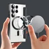 Hands holding a smartphone with a magnetic charging accessory being attached. Náhled obrázku produktu
